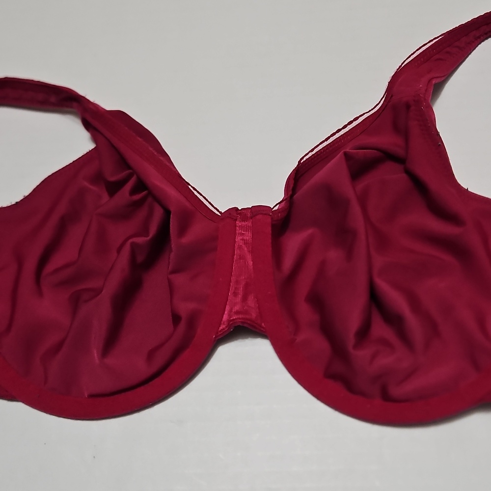 Wacoal Deep Red Underwire Lined Seamless Full-Cup Bra Size 40D - Picture 5 of 8